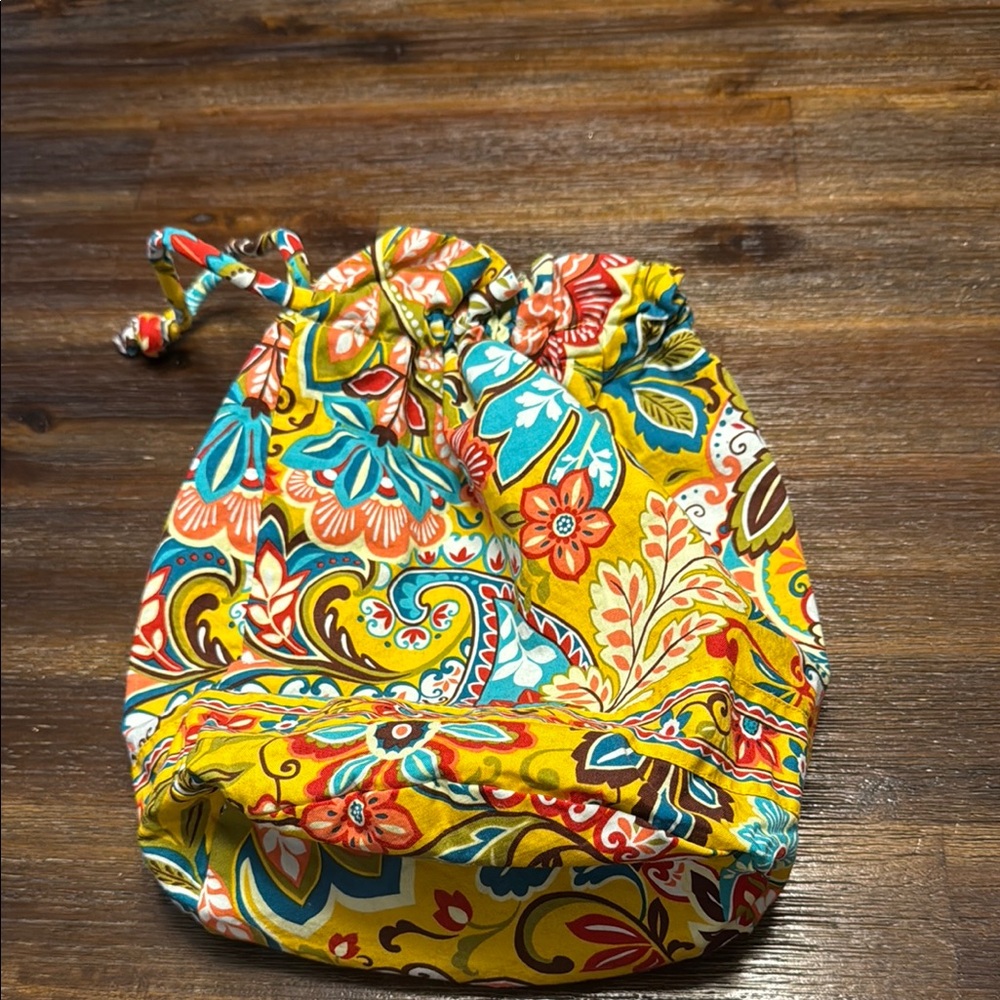 Vera Bradley Vibrant Floral Drawstring Pouch